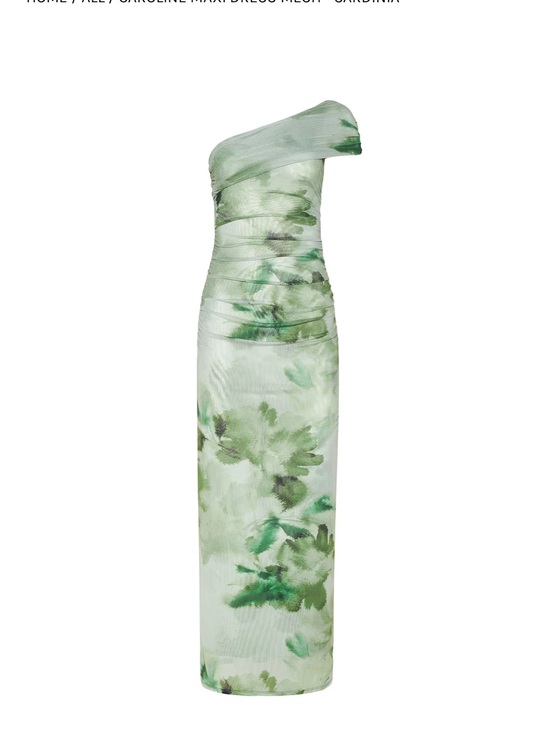 Skatie Dresses & Skirts - Skatie One-Shoulder Green Watercolor Maxi Dress